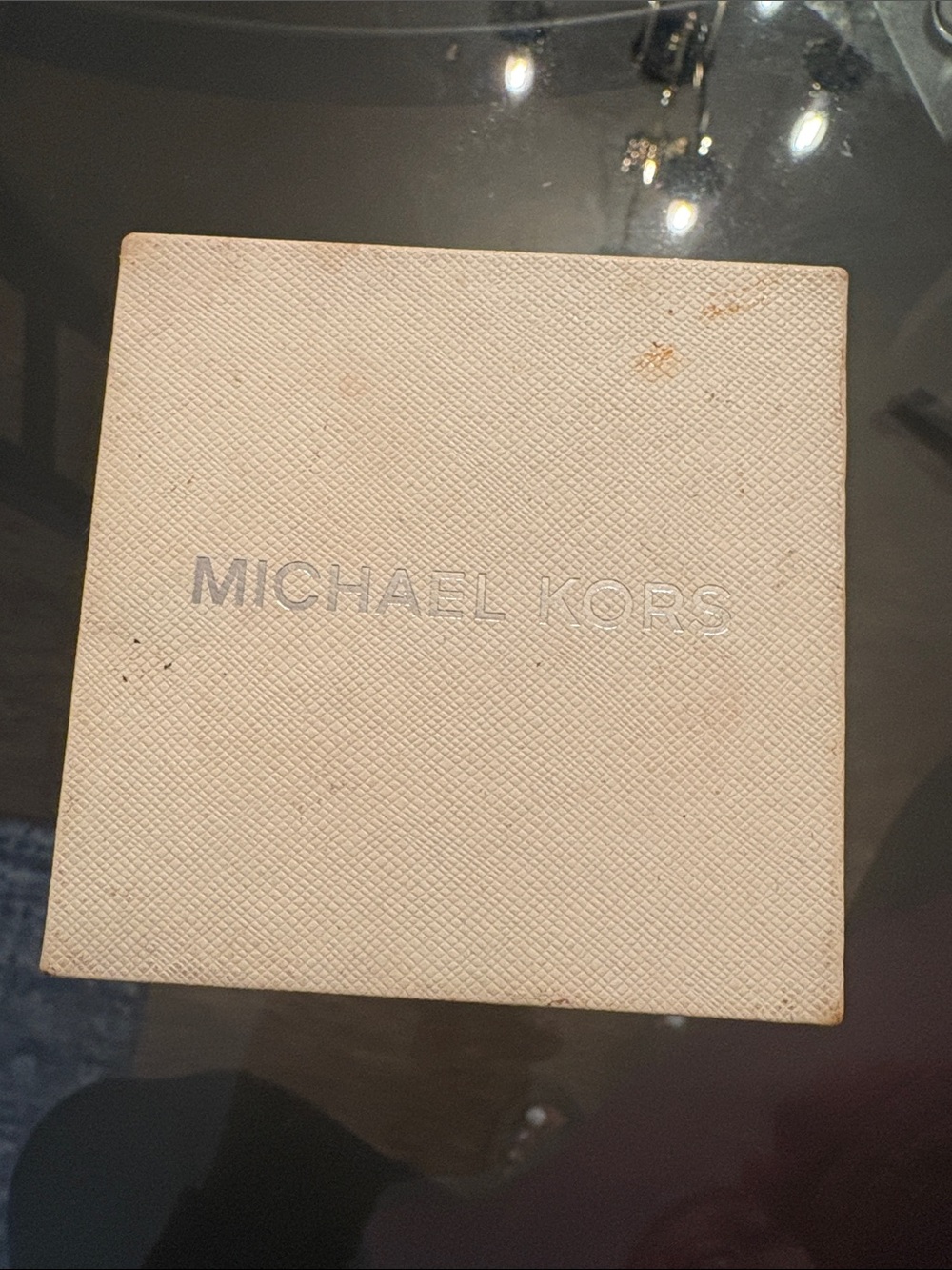 Michael Kors Cream Textured Men's Watch Box